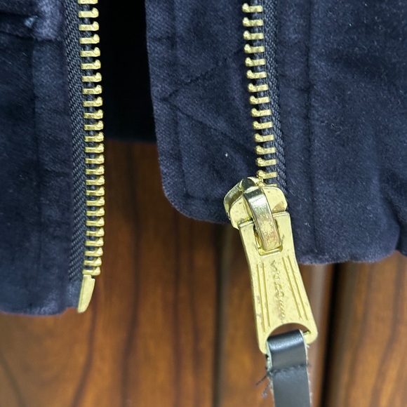 Schott NYC Dark Blue Velvet Bomber Jacket - Picture 5 of 10